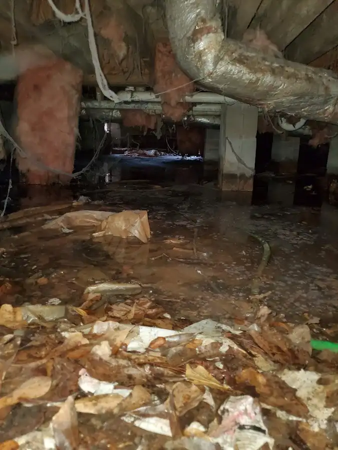 Crawl space flood assessment for Commercial Water Damage Restoration in Manteca